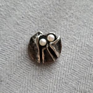 💙❤🧡Artisan sterling pearl pendant